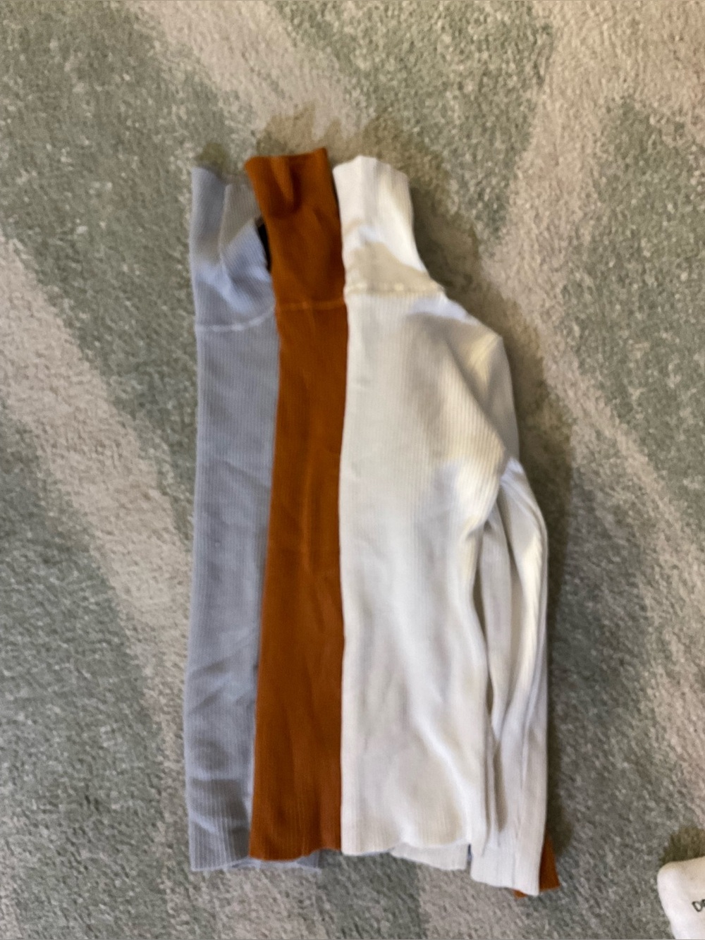 Classic White/Brown/Grey/Black Ribbed Mock Neck Top